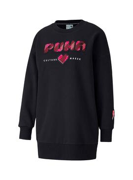 Kleid Puma Digital Love Schwarze für Damen