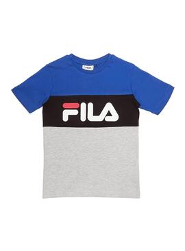 T-Shirt Fila Color Block Blau für Jungen