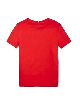 T-Shirt Tommy Hilfiger Panel Rot für Jungen
