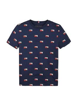 T-Shirt Tommy Hilfiger Shields Blau für Jungen