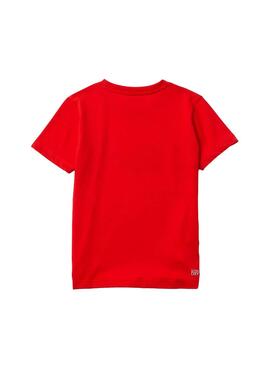 T-Shirt Lacoste Croco Rot für Jungen
