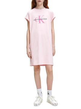 Kleid Calvin Klein Dye Rosa para Mädchen