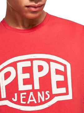 T-Shirt Pepe Jeans Earnest Rot für Herren