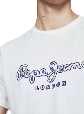 T-Shirt Pepe Jeans Merton Weiß für Herren
