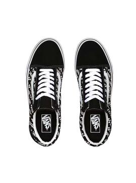 Sneaker Vans Old Skool Logo Repeat Schwarz Herren