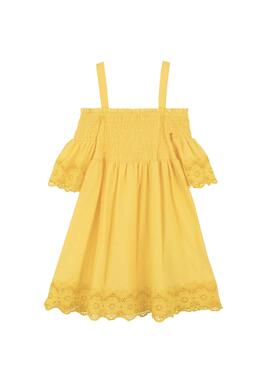 Kleid Mayoral Embroidery Gelb für Mädchen