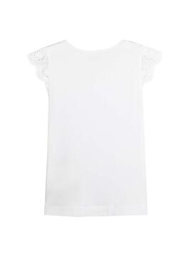 T-Shirt Mayoral Ruffle Weiß für Mädchen