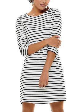 Only Kleid Brilliant Weiß Striped Damen