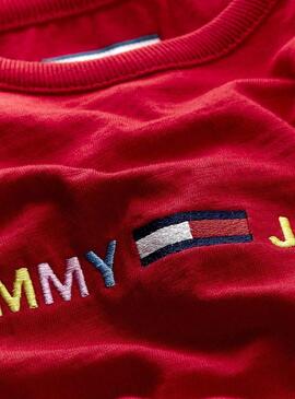 Kleid Tommy Jeans Logo Rot Für Damen