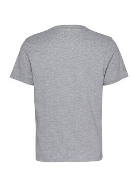 T-Shirt Tommy Jeans Shadow Logo Grau für Damen