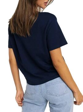 T-Shirt Tommy Jeans Modern Logo Marine Blau Damen