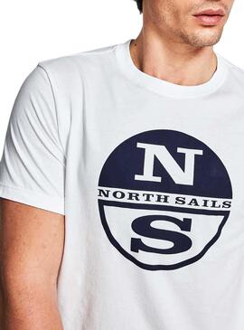 T-Shirt North Sails Logo Weiss für Herren