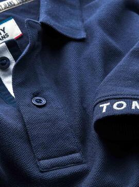 Polo Tommy Jeans Branded Blau Marine Blau für Herren