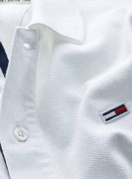 Polo Tommy Jeans Branded Weiss für Herren