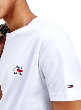 T-Shirt Tommy Jeans Chest Logo Weiss