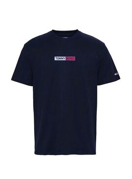 T-Shirt Tommy Jeans Embroidered Schwarz für Herren