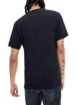 T-Shirt Tommy Jeans Small Logo Schwarz für Herren