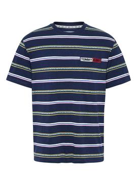 T-Shirt Tommy Jeans Seasonal Stripe Blau Herren
