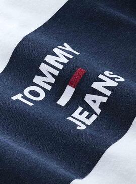 T-Shirt Tommy Jeans Chest Stripe Weiss Herren