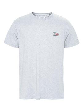 T-Shirt Tommy Jeans Chest Logo Gris für Herren
