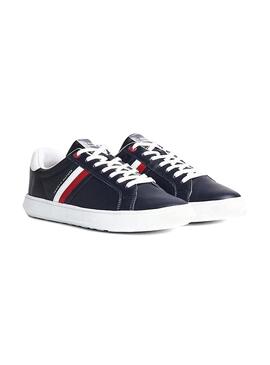 Sneaker Tommy Jeans Essential Leather Blau