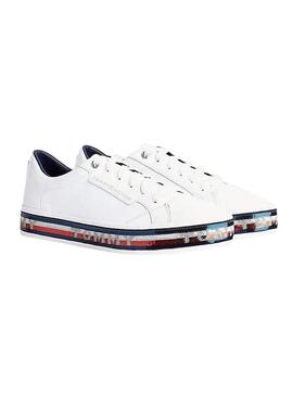 Sneaker Tommy Hilfiger Paillette Weiss für Damen