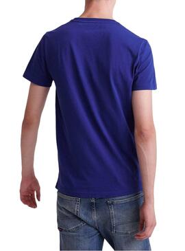 T-Shirt Superdry Collective Blau für Herren