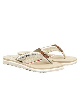 Flip flops Tommy Hilfiger Stripy Beige für Damen