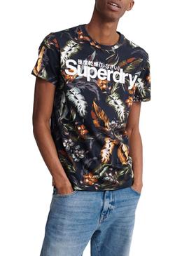 T-Shirt Superdry Tropical Blau für Herren