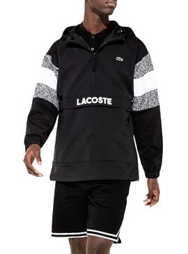 Windjacke Lacoste SPORT Jacquard Schwarz Herren