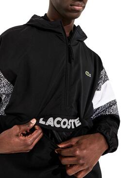 Windjacke Lacoste SPORT Jacquard Schwarz Herren