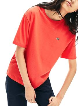 T-Shirt Lacoste Basic Coral für Women