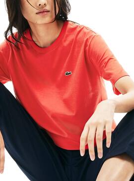 T-Shirt Lacoste Basic Coral für Women