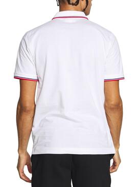 Polo Lacoste Strip Weiss