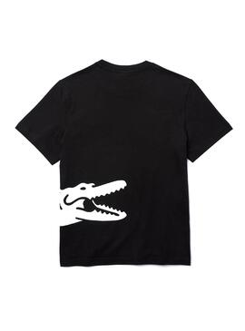 T-Shirt Lacoste Maxi Logo Schwarz für Herren