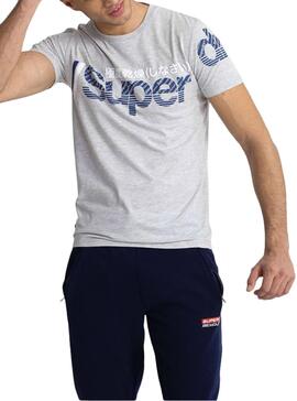 T-Shirt Superdry Split Gris für Herren