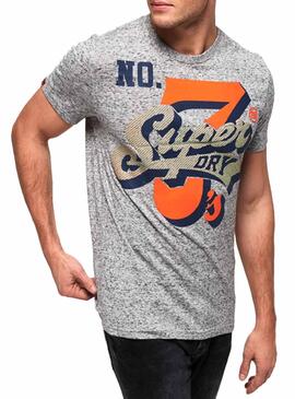 T-Shirt Superdry Super Seven Gris für Herren