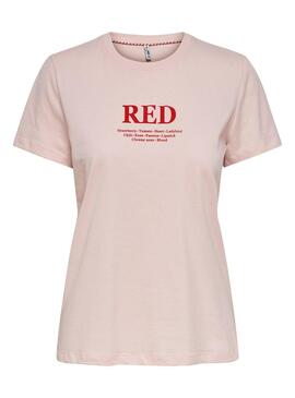 T-Shirt Only Lava Rosa für Damen