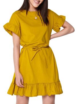 Kleid Only Mitza Gelb für Damen