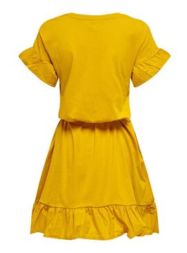 Kleid Only Mitza Gelb für Damen