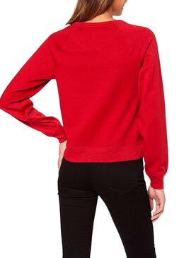 Sweatshirt Only Rolling Rot für Damen