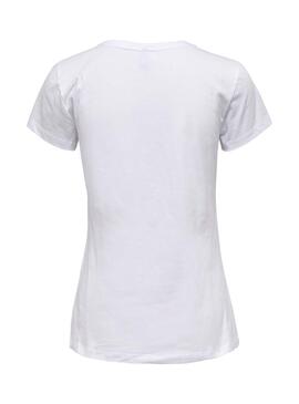T-Shirt Only Nima Party Weiss für Damen