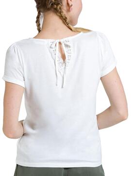 T-Shirt Naf Naf Flower Weiss für Damen