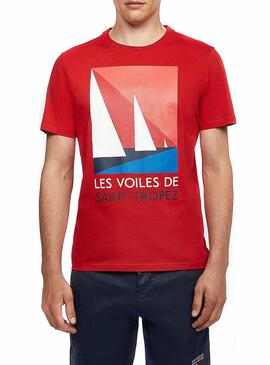 T-Shirt North Sails Saint Tropez Rot für Herren