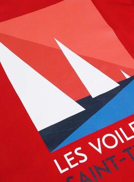 T-Shirt North Sails Saint Tropez Rot für Herren