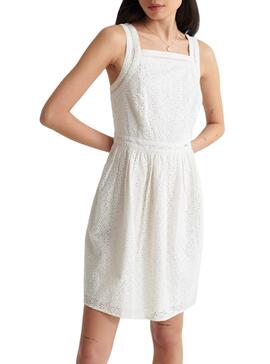 Kleid Superdry Blaire Weiss für Damen