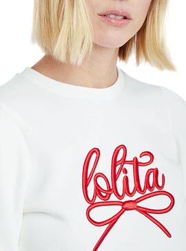 Sweatshirt Naf Naf Lolita Weiss für Damen