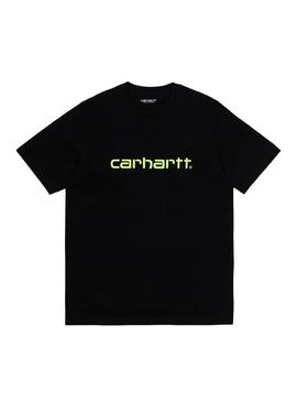 T-Shirt Carhartt-Skript Schwarz Neon für Herren