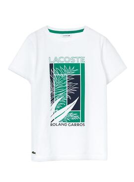 T-Shirt Lacoste Roland Garros Weiss Herren