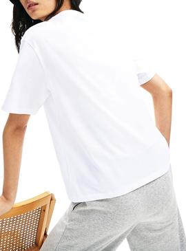 T-Shirt Lacoste Übergröße Weiss für Damen